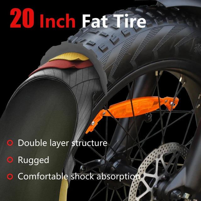 HX Q3 2000W Fat Tire All-terrain Electric Bike-with free fender and rear rack