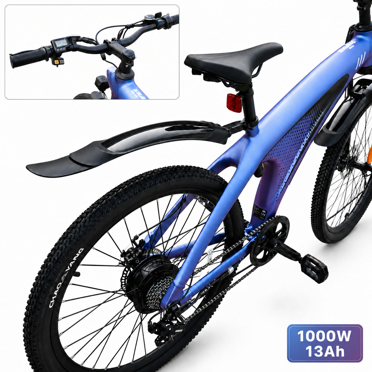 Le vélo électrique HX Q5 Shark est équipé d'une batterie 48V 20Ah