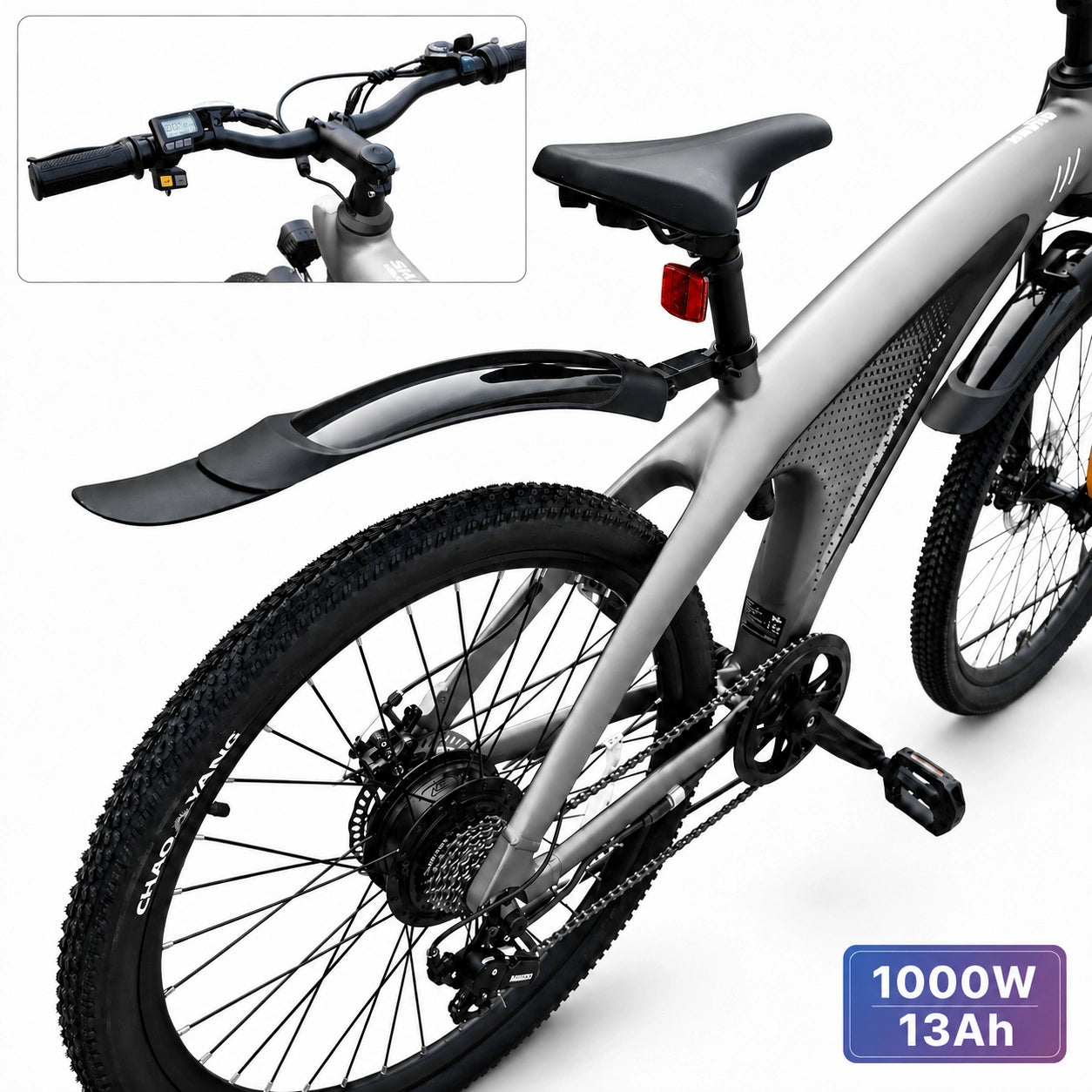 Le vélo électrique HX Q5 Shark est équipé d'une batterie 48V 20Ah